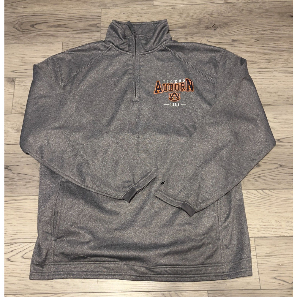 Badger Sport University of Auburn 1856 Tigers Quarter Zip Pull Over Size L